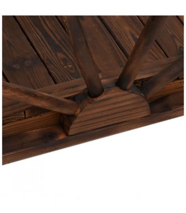 vidaXL Garden Bridge with Half-wheel 99x50x38 cm Solid Wood Fir