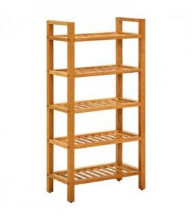 vidaXL Shoe Rack with 5 Shelves 50x27x100 cm Solid Oak Wood