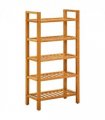 vidaXL Shoe Rack with 5 Shelves 50x27x100 cm Solid Oak Wood