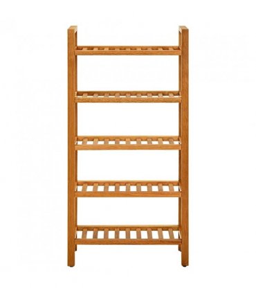 vidaXL Shoe Rack with 5 Shelves 50x27x100 cm Solid Oak Wood