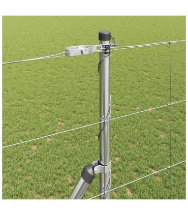 vidaXL Ground Fix Welded Wire Fence 50 x 1.5 m Galvanised Steel Silver