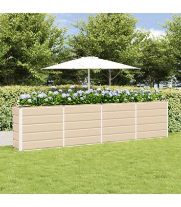 vidaXL Planter Ivory 320 x 40 x 75 cm Steel