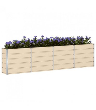 vidaXL Planter Ivory 320 x 40 x 75 cm Steel
