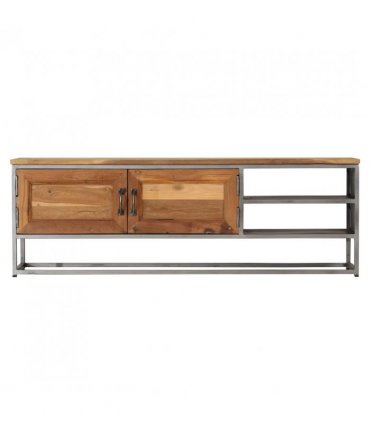 vidaXL TV Cabinet Recycled Teak and Steel 120x30x40 cm