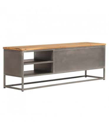 vidaXL TV Cabinet Recycled Teak and Steel 120x30x40 cm