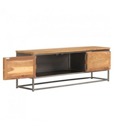 vidaXL TV Cabinet Recycled Teak and Steel 120x30x40 cm