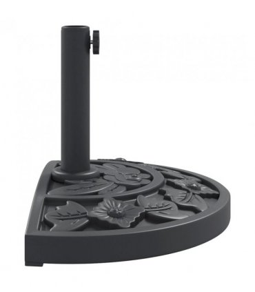 vidaXL Parasol Base for Ø38 / 48 mm Poles 9 kg Half Round