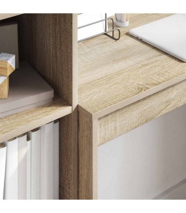 vidaXL Desk with Drawer with Shelf with Storage 2 pcs Sonoma Oak