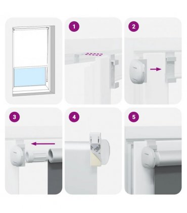 vidaXL Roller Blind Blackout White 50x210 cm Fabric Width 45.7 cm Polyester