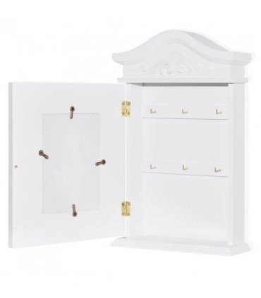 vidaXL Key Cabinet with Photo Frame White