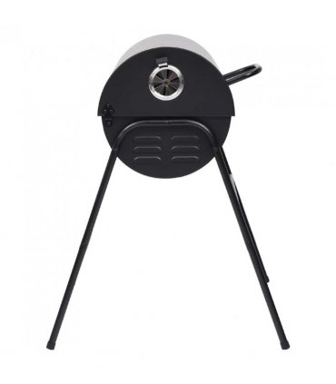 vidaXL Barrel Grill with 2 Cooking Grids Black 80x95x90 cm Steel