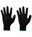 vidaXL Work Gloves 24 pcs Black 9 / L Polyester