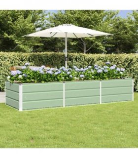 vidaXL Planter Green 240 x 80 x 45 cm Steel