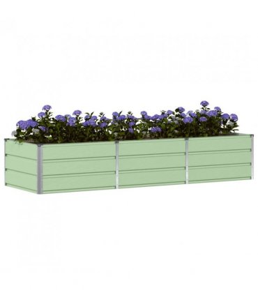 vidaXL Planter Green 240 x 80 x 45 cm Steel