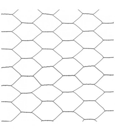 vidaXL Chicken Wire Fence Steel with PVC Coating 25x0.5 m Grey
