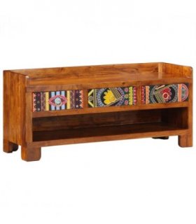 vidaXL Shoe Bench Honey Brown 100 x 35 x 45 cm Acacia Solid Wood