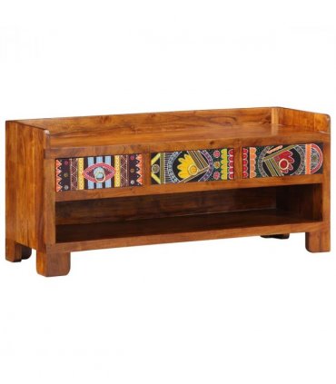 vidaXL Shoe Bench Honey Brown 100 x 35 x 45 cm Acacia Solid Wood