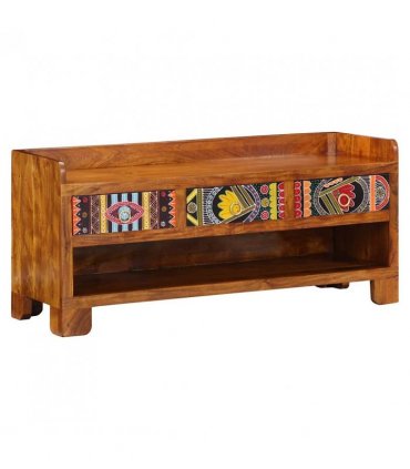 vidaXL Shoe Bench Honey Brown 100 x 35 x 45 cm Acacia Solid Wood