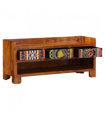 vidaXL Shoe Bench Honey Brown 100 x 35 x 45 cm Acacia Solid Wood