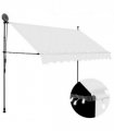 vidaXL Manual Retractable Awning with LED 250 cm Cream