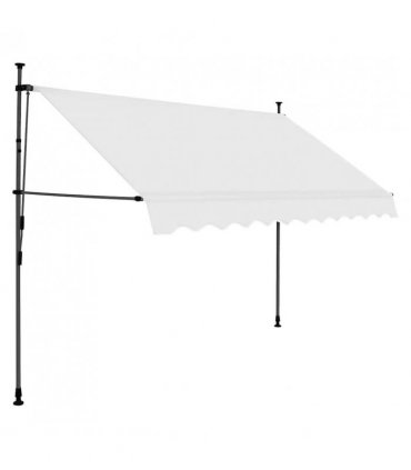vidaXL Manual Retractable Awning with LED 250 cm Cream