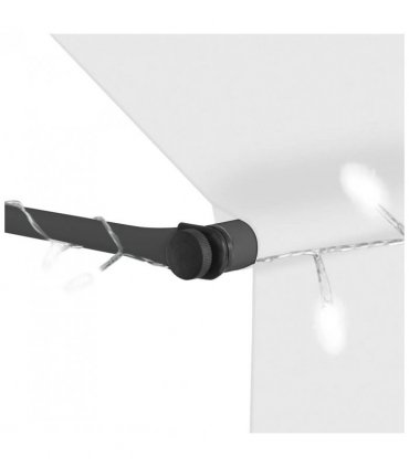 vidaXL Manual Retractable Awning with LED 250 cm Cream