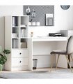 vidaXL Desk with Drawer 2 pcs White