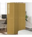 vidaXL Room Divider 3 Panels Brown Solid Wood Paulownia