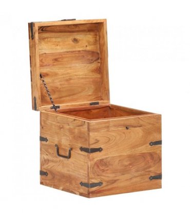 vidaXL Chest | Natural wood | Solid Acacia wood | Small | Chest | Square