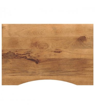vidaXL Desk Top with Curve 80x60x2.5 cm Solid Wood Rough Mango