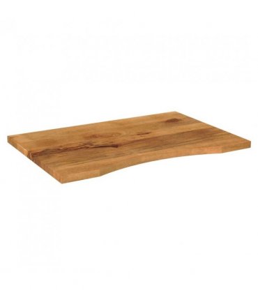 vidaXL Desk Top with Curve 80x60x2.5 cm Solid Wood Rough Mango