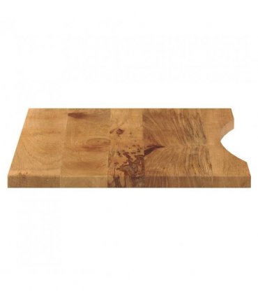 vidaXL Desk Top with Curve 80x60x2.5 cm Solid Wood Rough Mango