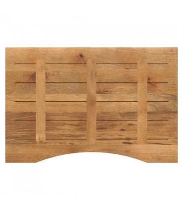 vidaXL Desk Top with Curve 80x60x2.5 cm Solid Wood Rough Mango