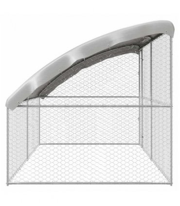 vidaXL Dog Kennel 2 pcs Silver 4 x 2 x 2 m Galvanised steel