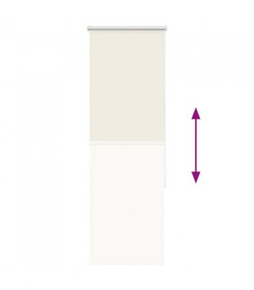 vidaXL Roller Blind Blackout Off White 55x150 cm Fabric Width 50.7 cm Polyester