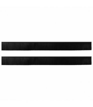 vidaXL Self-adhesive Door Brush Seals 2 pcs Black 100 cm
