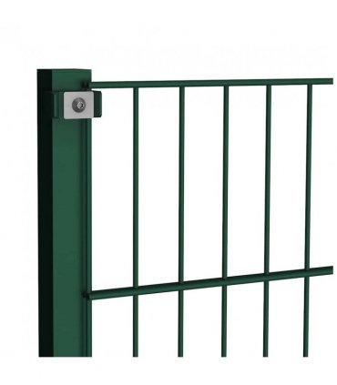 vidaXL Fence Panel with Posts Iron 349x80 cm Green
