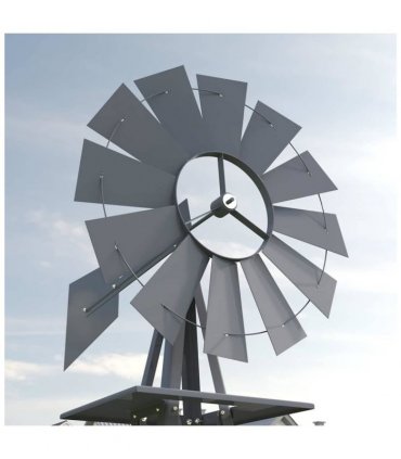 vidaXL Windmill Grey 84 x 68 x 245 cm Iron
