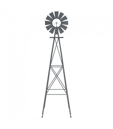 vidaXL Windmill Grey 84 x 68 x 245 cm Iron