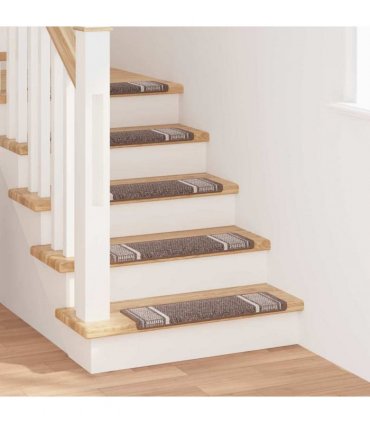 vidaXL Self-adhesive Stair Mats 15 pcs Brown 65 x 21 x 4 cm