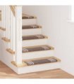 vidaXL Self-adhesive Stair Mats 15 pcs Brown 65 x 21 x 4 cm