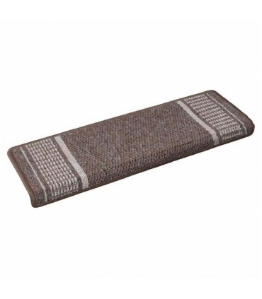 vidaXL Self-adhesive Stair Mats 15 pcs Brown 65 x 21 x 4 cm