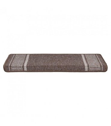 vidaXL Self-adhesive Stair Mats 15 pcs Brown 65 x 21 x 4 cm