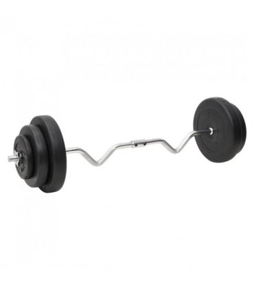vidaXL Curl Barbell and Dumbbell with Plates 60 kg