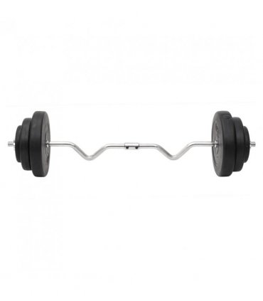 vidaXL Curl Barbell and Dumbbell with Plates 60 kg