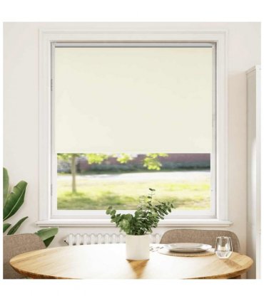 vidaXL Roller Blind Blackout Off White 90x150 cm Fabric Width 85.7 cm Polyester