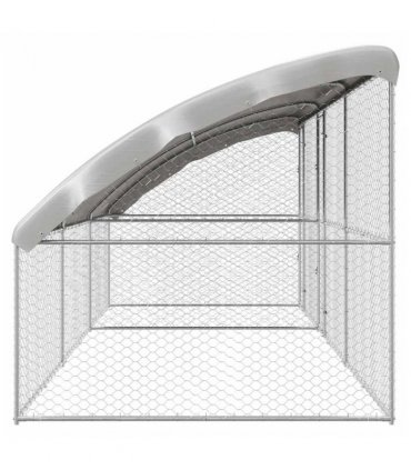 vidaXL Dog Kennel 3 pcs Silver 6 x 2 x 2 m Galvanised steel
