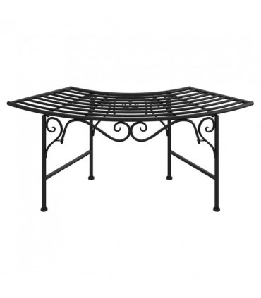 vidaXL Tree Bench | Black | Steel | Medium | Durable | Circular Tree Bench