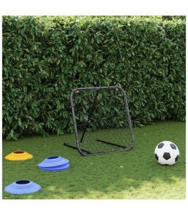 vidaXL Football Rebounder Adjustable Black 84x73x60-80 cm Steel