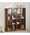 vidaXL Highboard 2 pcs Old Wood 68 x 37 x 142 cm Engineered Wood